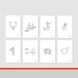 Lot de 8 Cartes Postales...