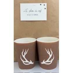 DUO TASSES - LA PLUME DU CERF